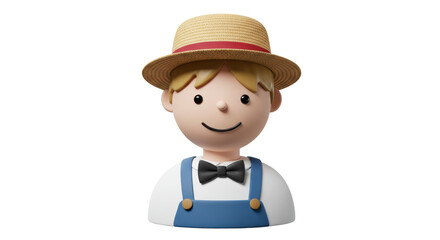 Isolated Cartoon Farmer