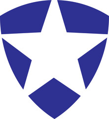 blue star on a white background