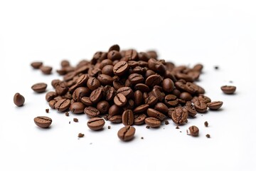 Obraz premium White Background Coffee Grinds