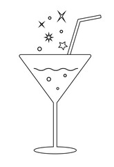 martini glass with cocktail