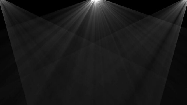 Vivid Glowing Rays and Flare. Radiant Stage Light Explosion. 