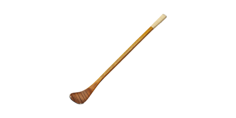 Wooden Hurling Stick. Traditional Irish Sports Equipment Isolated On Transparent Background