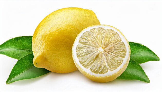 fresh lemon flover isolated on white background with clipping path