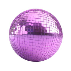 Purple disco ball reflecting light a fun party decoration