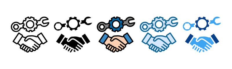 Collaboration Tools Icon Set Multiple Style Collection