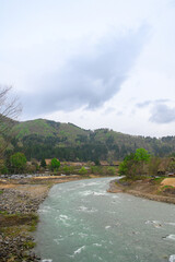 曇天の白川郷　
