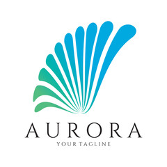 aurora logo design icon illustration vector template