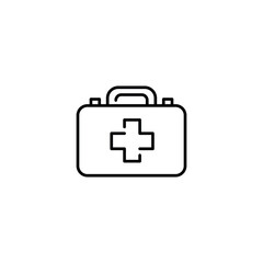 First aid kit icon. Simple first aid kit icon for social media, app and web design. Vector illustration.