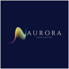 aurora logo design icon illustration vector template