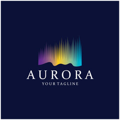 aurora logo design icon illustration vector template