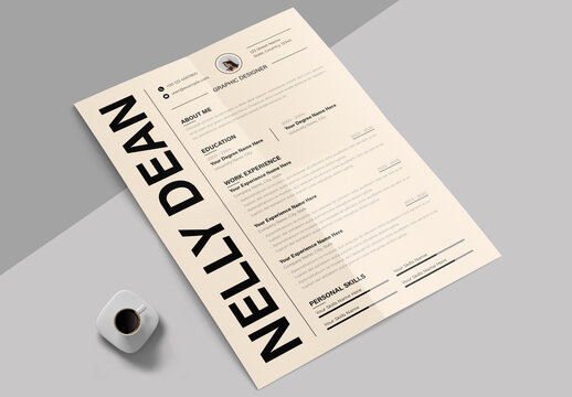 Minimal Resume Template Layout