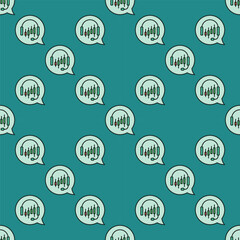 Automated Cryptocurrency Trading vector colored seamless pattern