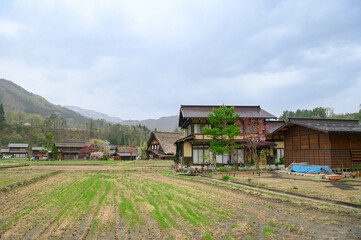 曇天の白川郷　