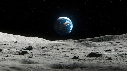 Earth from the lunar surface