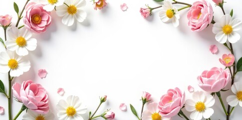 Elegant gypsophila floral frame on white, perfect for wedding blogs , gypsophila, invitation