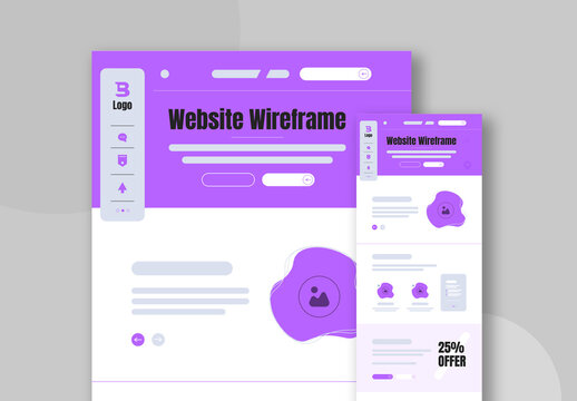 Modern Website Wireframe Template