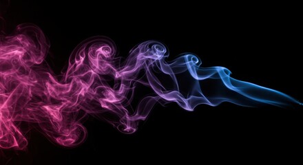 Organic smoke wave swirl in empty space elegant motion feel no center object