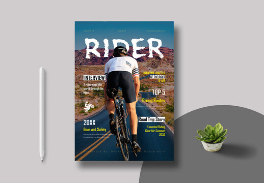 The Rider Magazine Cover Design Layout
