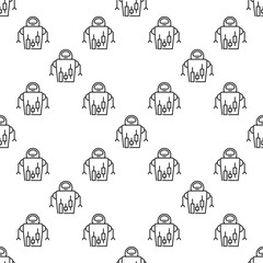 Automated Robot Trader vector Stock and Crypto Trading Bot linear seamless pattern