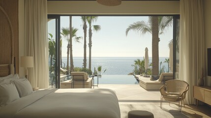 Coastal Bedroom with Ocean View