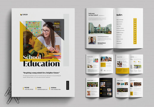 Modern Educational Brochure Template with Clean Layout