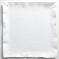 Minimalist white textured square paper on clean background invites creativity and imagination in artistic expression