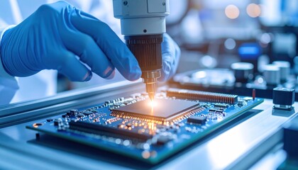 Circuit Board Examination with Microscope Tool