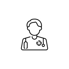 Doctor icon. Simple doctor icon for social media, app and web design. Vector illustration.