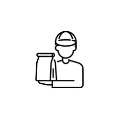 Food delivery icon. Simple food delivery icon for social media, app and web design. Vector illustration.