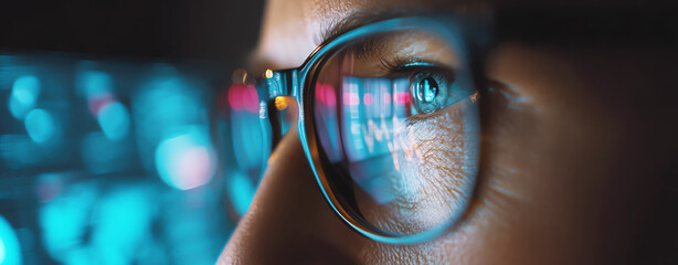 glasses, reflection, AI generated