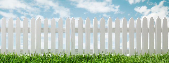 white fence, AI generated