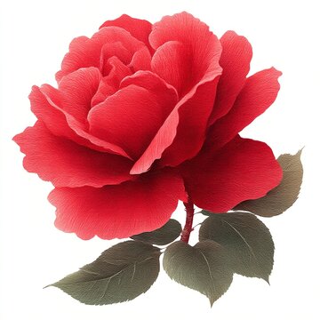 recommend clip art: Red carnation isolated on white background
