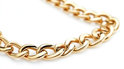 Fototapeta premium Luxurious Gold Chain Necklace: A Close-Up of opulence and sophistication