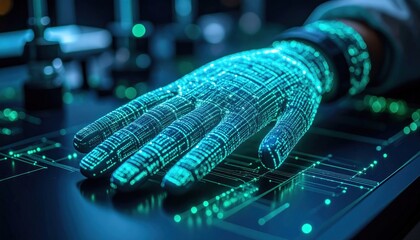 Digital Hand Technology Futuristic Innovation