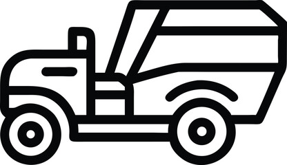 Fototapeta premium Utility UTV with Mounted Feed Bin for Livestock and Farm Feeding Tasks