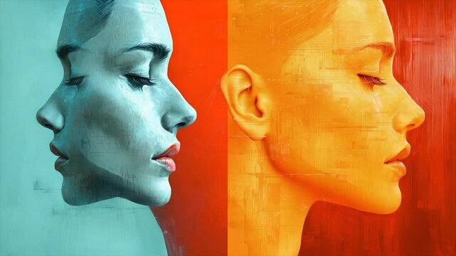 Two Faces, Divided by Color