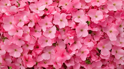Obraz premium Dense pink flower blooms close up view soft petals floral background texture