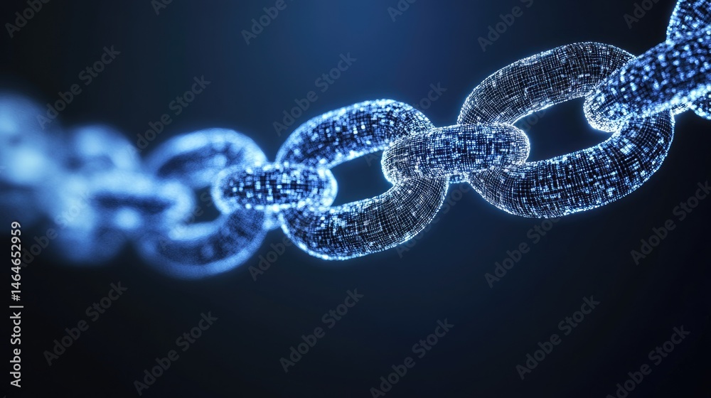 Poster virtualized data network with blockchain nodes representing secure digital business solutions