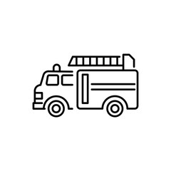 Fire truck icon. Simple fire truck icon for social media, app and web design. Vector illustration.