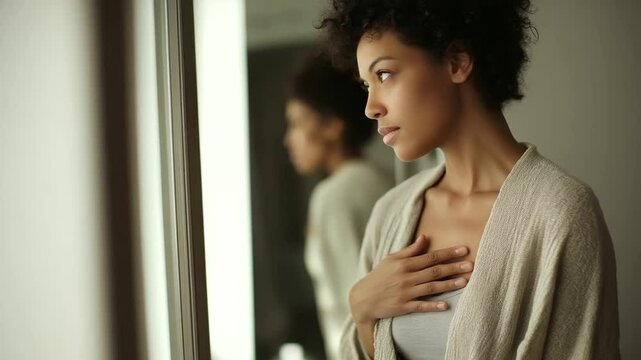 Emotional self-acknowledgment through reflection in soft tones