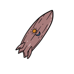 summer surf hand drawing illustration