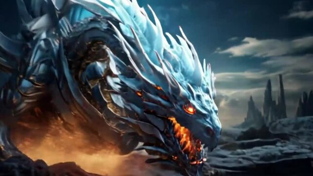 Dragon angry roar, ai generative