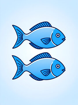ladyfish 2 colored line icon. Simple light and dark blue element illustration. ladyfish concept outline symbol design from fish set