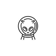 Alien icon. Simple alien icon for social media, app and web design. Vector illustration.