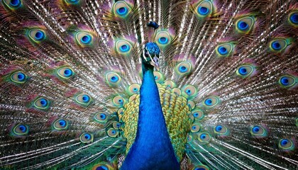 Fototapeta premium the peacock peacock with an open tail