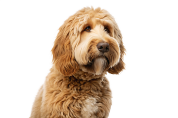 golden doodle dog  isolated on white background PNG