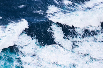abstract aerial view background of blue waves