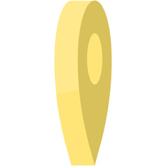 Yellow Location Pin Icon Illustration