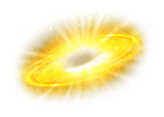 golden yellow glowing portal isolated on white background PNG