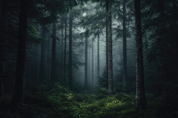 Fototapeta premium Misty Forest Depths (1)